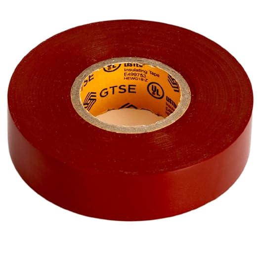 GTSE Brown Electrical Tape, 10 Rolls – Waterproof, Industrial Grade Vinyl, 3/4 in x 66ft– Strong Self-Adhesive PVC Electric Tape for Wire Insulation, 7 Mil, 600V – UL/CSA Listed