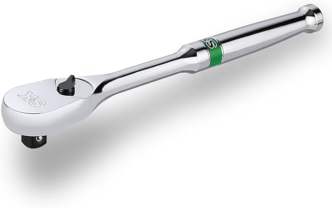 SK 1/2" Drive Ratchet Handle, Pear Head, 90-Tooth Ratchet, Alloy Steel, with Contoured Handle