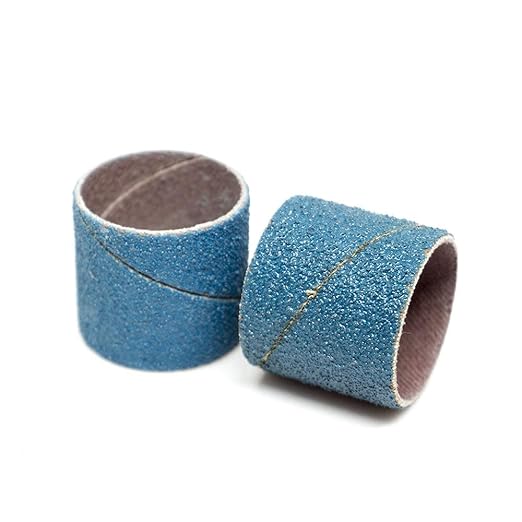 Benchmark Abrasives 1” x 1” Zirconia Sanding Bands, Spiral Bands Rotary Sander Attachment for Drill & Die Grinder, Metal Polishing Sanders for Woodworking - Sander Tool (10 Pack), 36 Grit