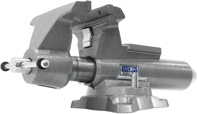 Wilton Mechanics Pro Bench Vise, 10" Jaw Width, 12" Jaw Opening, 5-1/4" Throat (Model 8100M)