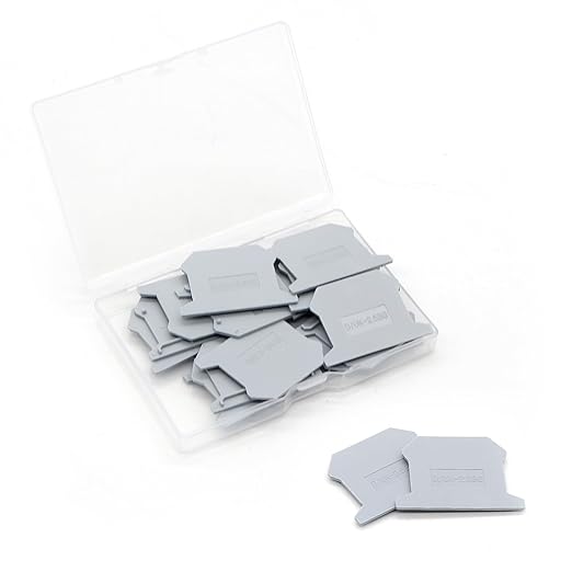 20Pcs D/UK-2.5BG End Cover for DIN Rail Mounted Terminal Block, PA6 Rail Mounted Terminal Block End Cover