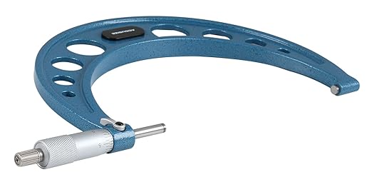 Accusize Industrial Tools 6-7'' Ultra-Precision Carbide Tipped M-Type Outside Micrometer, Resolution 0.0001'', Eg00-0007