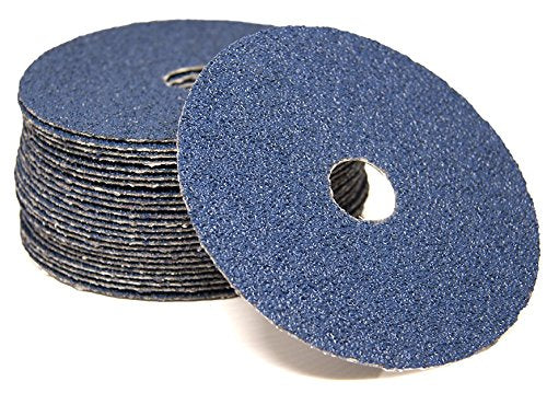 Benchmark Abrasives 5 Inch Sanding Discs Resin Fiber Zirconia Grinding Disc for Grinding, Stripping on Wood, Fiberglass, Steel, Metal, 7/8" Arbor Angle Grinder Sanding Disc, 25 Pack - 24 Grit