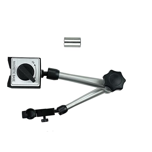 HDLNKAK Magnetic Base Stand 176 lbs / 80 kg Max Pull for Dial Indicator (Silver)