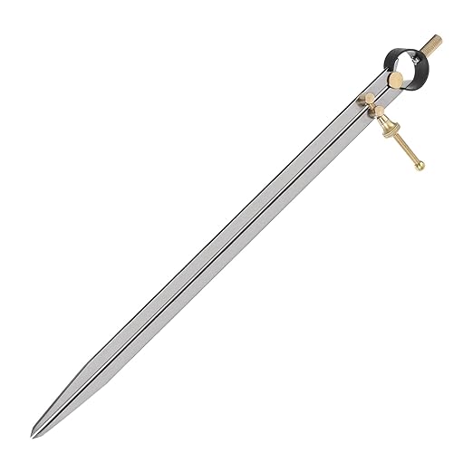 Spring Joint Caliper - [16 Inch] Carbon Steel Spring Divider Caliper with Brass Fulcrum for Metalworking Drawing Use, Flat Leg