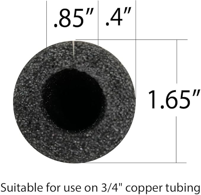 Foam King Brand Insulating Foam Pipe Covers. 3/4 inch by 3 feet, Pack of 4