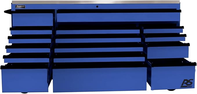 Homak 72” Roller Cabinet w/Stainless Steel Top RS Pro Workstation (Rally Sport Blue)