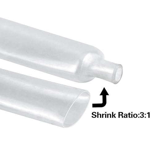 XHF 5/8 inch (15mm) 3:1 Waterproof Clear Heat Shrink Tubing Marine Grade Wire Cable Adhesive Lined Tube Insulation Seal Against Moisture Corrosion and Air Leakage, 4 Ft