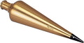 Solid Brass Plumb Bob, Brass Construction, Stainless Steel Point, Professional Centering Tool, Replaceable Tip (12oz)