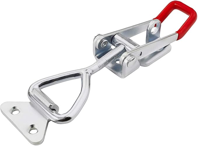 2 Pack Adjustable Toggle Clamp 660 lbs Holding Capacity Toggle Latch Hasp Clamp GH-4003 Lockable Quick Release Pull Latch Metal Draw Latch for Door, Box Case Trunk, Smoker Door, Jig