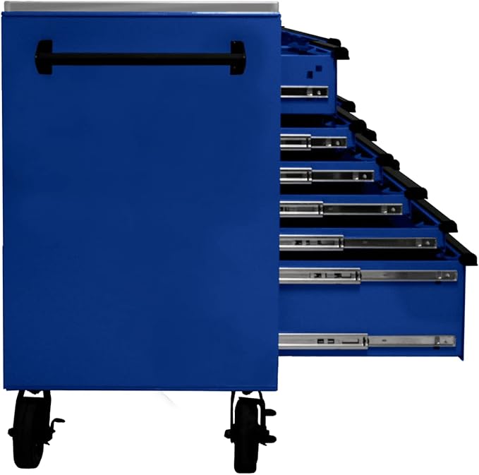 Homak 72” Roller Cabinet w/Stainless Steel Top RS Pro Workstation (Rally Sport Blue)