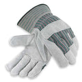 Galeton 2114-L Heavy Shoulder Leather Palm Gloves, Safety Cuff, Large, Green Stripe (Pack of 12)