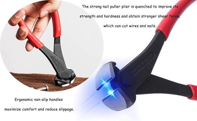 3PCS Nail Puller Set, 7 inch End Cutting Pliers, 8 inch Carpenter's Pincers, 9 inch End Cutting Nippers,nail puller set, end cutting pliers, carpenter's pincers, wire cutting tools