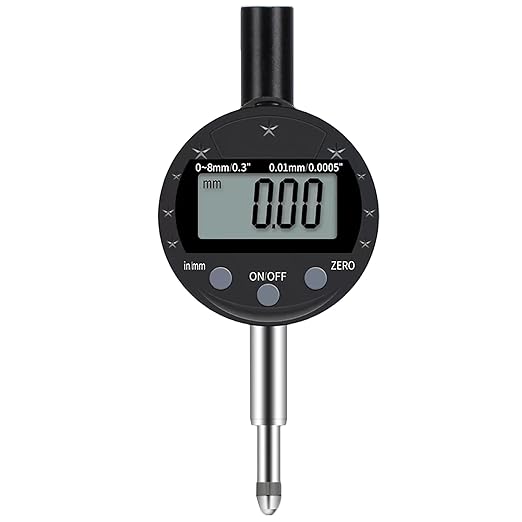 Electronic Digital Dial Indicator,Digital Probe Indicator Dial Test Gauge High Resolution: 0.0005 inch/0.01mm Tool for Lathe Shop Woodworking（zg）.