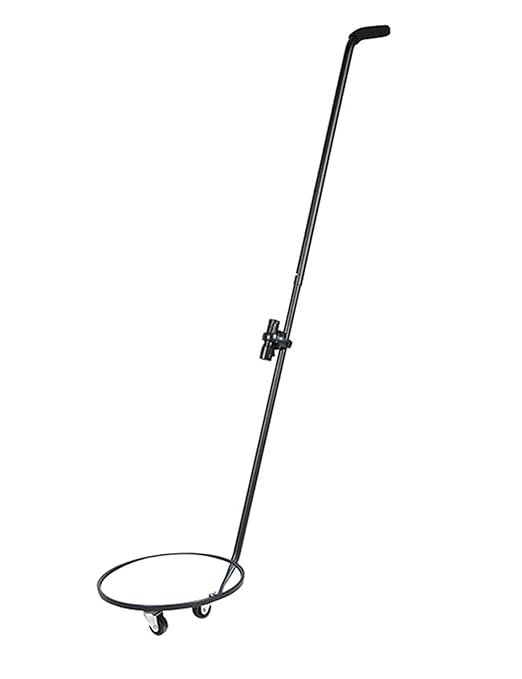Vehicle Inspection Mirror/Under car Inspection Mirror - 12 Inch Diameter Security Mirror with Wheels and LED Light