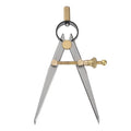 Spring Joint Caliper - [4 Inch] Carbon Steel Spring Divider Caliper with Brass Fulcrum for Metalworking Drawing Use, Flat Leg