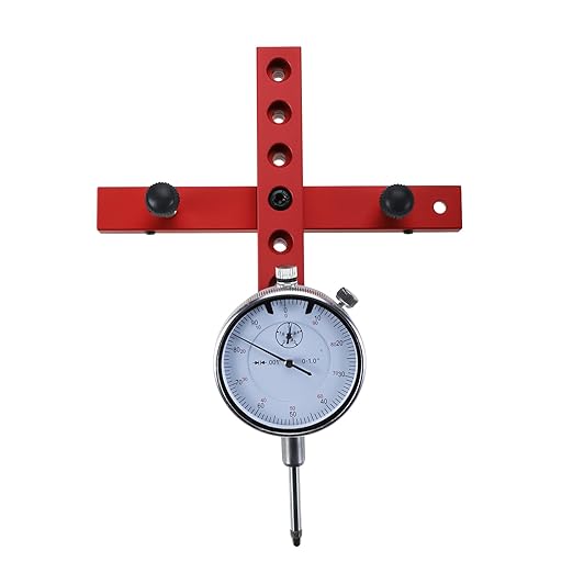 NORJIN Table Saw Dial Indicator Gauge, Table Saw Gauge for Aligning and Calibrating Work Shop Machinery, 0.01in Resolution