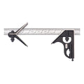 Starrett Steel Combination Square with Square Head and Center Heads - 12" Blade Length, Forged and Hardened Steel Heads, Scriber, Spirit Level, 4R Graduation Type - C33HC-12-4R
