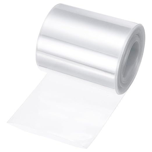 MECCANIXITY Battery Wrap PVC Heat Shrink Tubing 58mm Dia 90mm Flat 33 Feet(10meters) Clear Good Insulation for Battery Pack