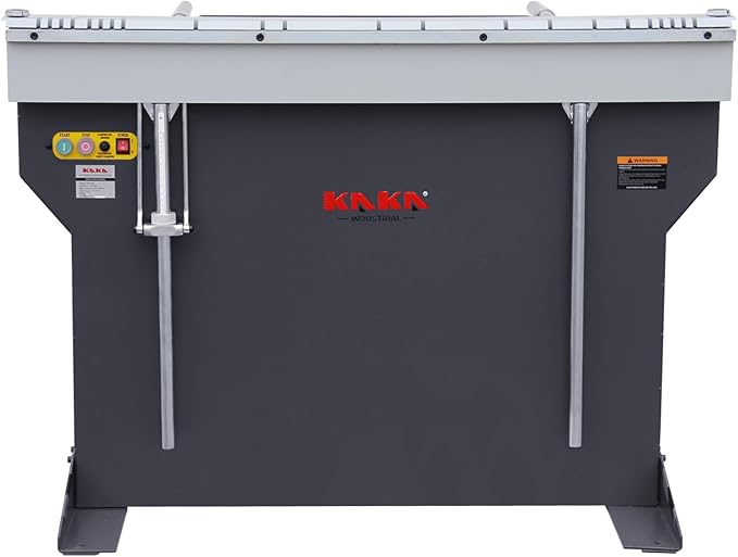 KAKA INDUSTRIAL Magnetic Sheet Metal Brake,48-Inch Electro Metal Brake Bender, 6-Ton 16-Gauge Box and Pan Brake, 220V Single Phase with Foot Pedal Control Siding Brake, Includes Clamp Bars EB-4816B