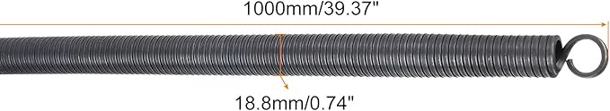 MECCANIXITY Spring Tube Bender OD 18.8mm/0.74" Steel Spring Pipe Bending Tubes 1000mm/39.37" Long for 3/4" PVC Pipe(ID 20mm) in Home Renovations,Electrician Wiring Bending(insert-pipe use)