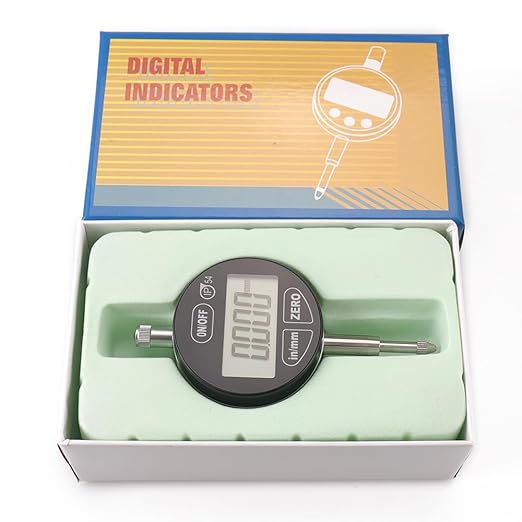 Digital Dial Indicator Digimatic Indicator 0.001mm/0.00005inch 0-12.7mm Test Range, IP54 Waterproof and Dust Proof