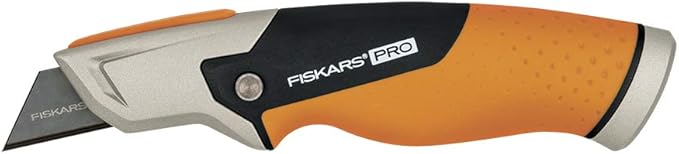 Fiskars 770010-1001 Pro Utility Knife, Fixed, Orange/Black