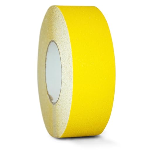 GGR Supplies T.R.U. NST-20C Yellow Non-Skid Tape 3 in. Wide x 60 ft. Length Safety Way 60 Grit Anti Slip Traction Tape 32 Mil No Slip