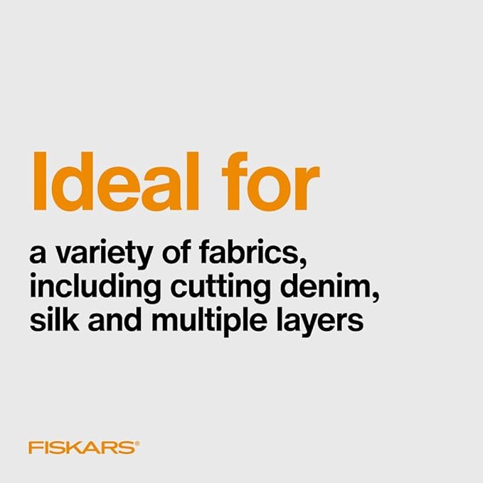 Fiskars All-Purpose Left-Handed Scissors - Ergonomically Contoured - 8" Stainless Steel - Paper and Fabric Scissors for Office, Arts, and Crafts - Red