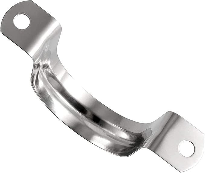10 Pcs 4inch Rigid Pipe Strap,Two Hole Stainless Steel Strap U Bracket, Widened Tube Strap Tension Clip Assortment Kit Heavy Duty Pipe Clamp for Pipe Fixing（110mm）