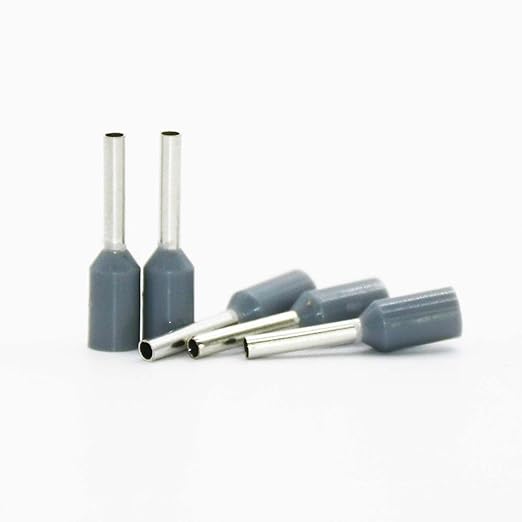 Fidioto Grey AWG20 1000pcs Wire Ferrules Terminals, AWG20 Terminal Connector Wire Insulated Cord Pin Ends Terminals for Electric, Industrial, Chemical Industry, Power Control System, etc.