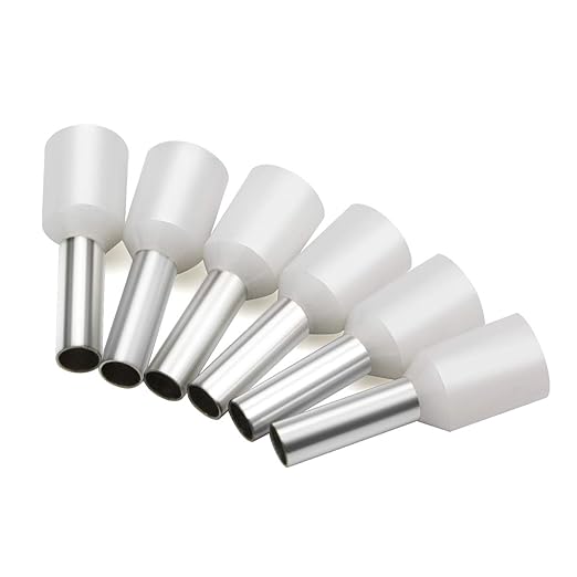 XHF 1000 PCS AWG 14/2.5mm² Wire Ferrules Insulated Copper Crimp Connectors, Crimp Pin Cord End Terminals White