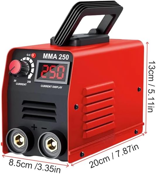 Stick Welder 250A Welding Rods 16 Inches Gloves Welding Machine, Super MINI Welder Portable Hammer, IGBT Inverter Welder Machine 110V, Beginner Hobbyists Home Repairs DIY Projects (Red)