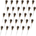 30PCS Wooden Handle Gourd Shape Scratch Awl Tool Pin Punching for Leather Pouch Hole DIY Handmade