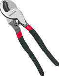 10 Inch Large Cable Cutter Heavy Duty High Leverage Big Wire Cutting Plier Tool for 4/0 Aluminum 2/0 Soft Copper and 100PR 24AWG Comm Cable, Black
