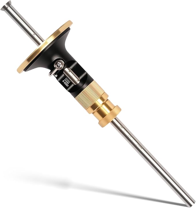 Wheel Marking Gauge, Aluminum Alloy Scriber Woodworking Mortise Parallel Scribing Tool Dovetail Scribing Gauge for Woodworking Projects, 0.2 Mm Precision, Rollable Blade