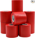 WOD ETC766 Professional Grade General Purpose Red Electrical Tape UL/CSA Listed core. Vinyl Rubber Adhesive Electrical Tape: 3 inch X 66 ft - Use at No More Than 600V & 176F (Pack of 10)