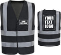 AYKRM 12 colour High visibility viz vest hi vis viz reflective work construction safety vest (XS-8XL)