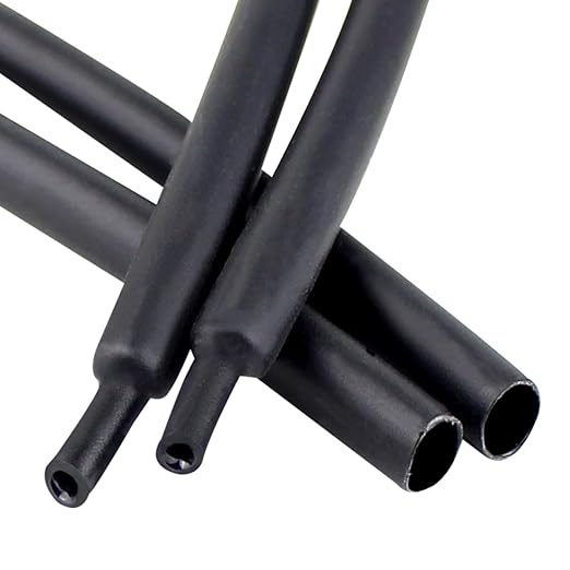 Heat Shrink Tubing,50 Feet Roll, 3:1 Ratio Adhesive Lined Marine Grade Shrink Wrap Tubing,Insulation Sealing Oil-Proof Wear-Resistant,UL Listed and RoHS Compliant,3/16 inchs Black