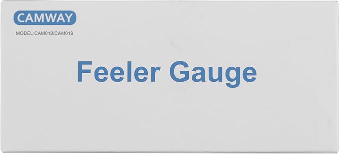 CAMWAY 2Pcs Feeler Gauge Set Steel Metric/Inch 32 Straight Blade Steel Feeler Gauge+16pcs Feeler Gauge 45º Blades Offset for Measuring Gap Width Thickness Valve Spark Plug Gaps Measuring Tools