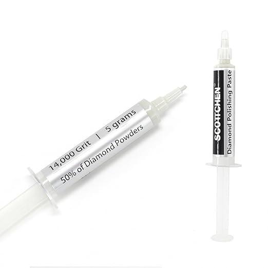 SCOTTCHEN Diamond Polishing Paste,14,000 Grit 0-1 Microns Lapping Compound with 50% Concentration of Diamond Powders for Jewelry, Metal, Ring, Glass, Coin,etc.-5 Gram