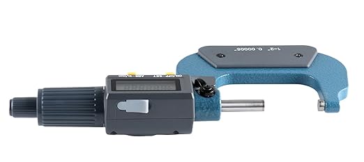 Accusize Industrial Tools 1-2''/25-50mm x 0.00005''/0.001mm 2 Key Electronic Digital Outside Micrometer, mm/inch, Metric/Imperial, Md71-0002