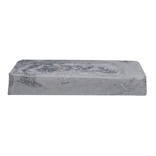 Benchmark Abrasives Gray Polishing Buffing Compound for White Color Hard Metal Polishing Stainless Steel White Gold Chromium Platinum Nickel Plate Sterling Silver, 1 Pound Bar (Gray Stainless)