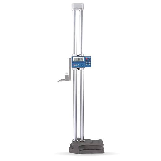 Dasqua 24"/600mm Double Beam Digital Height Gauge with Feed Wheel, Heavy Duty Cast Iron Base with Carbide-Tipped Scriber, Accuracy: ±0.0019"/0.05mm, Resolution 0.001"/0.01mm