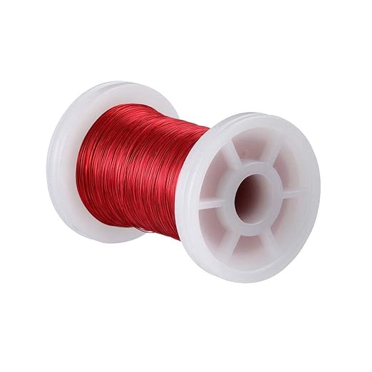 BNTECHGO 36 AWG Magnet Wire - Enameled Copper Wire - Enameled Magnet Winding Wire - 2 oz - 0.0049" Diameter 1 Spool Coil Red Temperature Rating 155℃ Widely Used for Transformers Inductors