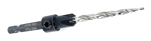 FTG USA Adjustable Wood Countersink Drill Bit #8 (11/64") with Tapered Drill Bit for Woodwork