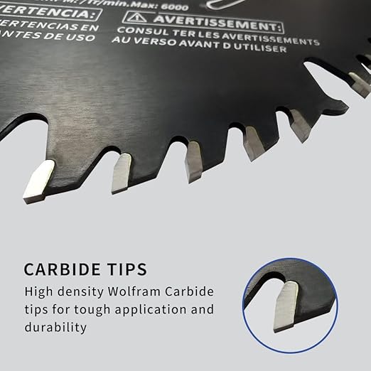 10 Inch 50 Tooth ATB Saw Blade with 5/8 Inch Arbor & DuraGuard Anti-Stick Coating for Miter Saws and Table Saws (DF1000SP50)
