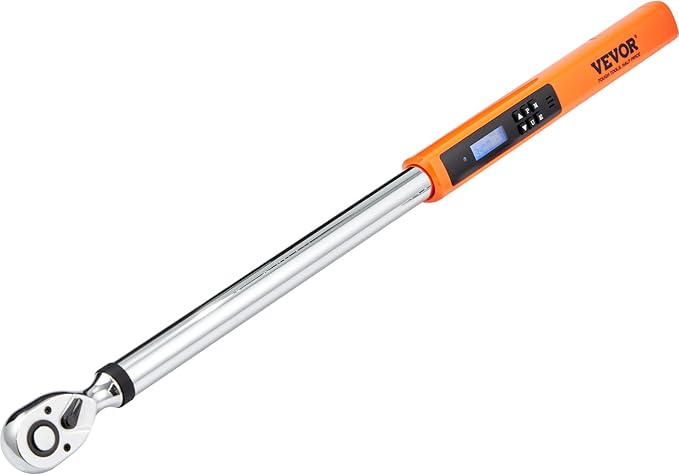 VEVOR Digital Torque Wrench, 1/2" Drive Electronic Torque Wrench, Torque Wrench Kit 25-250ft.lb/34-340n.m Torque Range Accurate to ±2%, 3-Mode Adjustable Torque Wrench Set with LED Buzzer Calibration