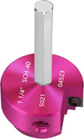 PVC Pipe Reamer 1-1/4 Inch Head, PVC Fitting Saver,Socket Saver with 3/8-Inch Hex Shaft,ABS Plastic Pipe Fitting Reamer Tool for Plumbing Sch.40 CPVC ABS Socket Hub Removing,Fit 1/2" Drills