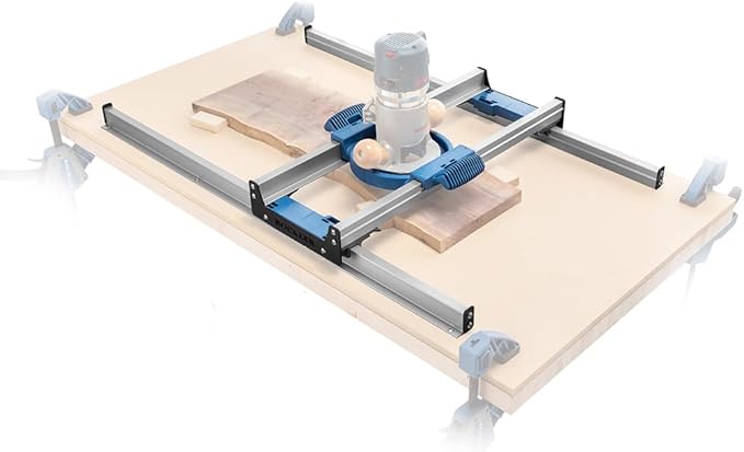 Router Sled, Benchtop Board Slab Flattening Jig | Precise Router Flattening Sled System for Slabs, End-Grain Boards & Resin Projects - Durable Table Top Wood Slab Flattening Jig